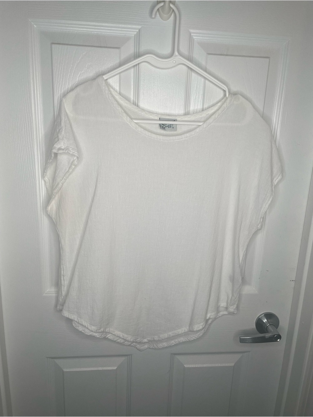 Oh My Gauze! 100% Cotton Pointed Hem Beach Lagenlook Vacation White/Snow S/M/1